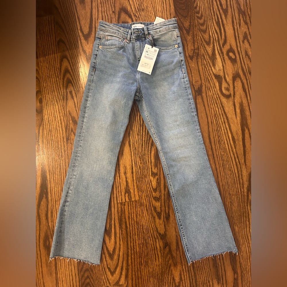 Zara cropped flare jean